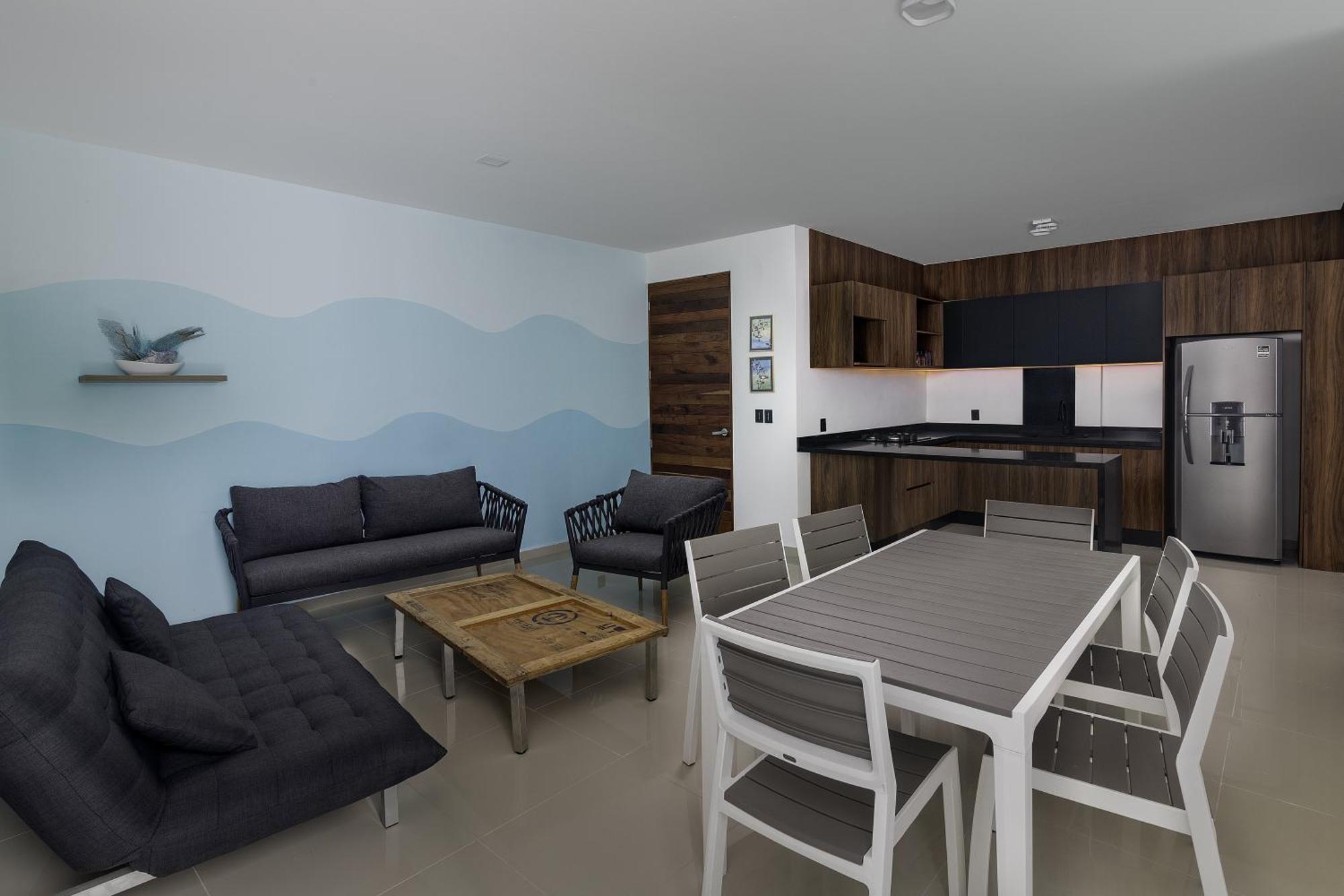 Angelina 28 Beachfront And Family Apartments - Modern And Relaxing Long Stays - 20 Min From Cancun Airport Puerto Morelos Dış mekan fotoğraf